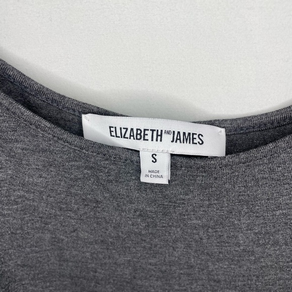 Elizabeth & James Gray Slip Dress w/ Ruffle Accent - Picture 4 of 5